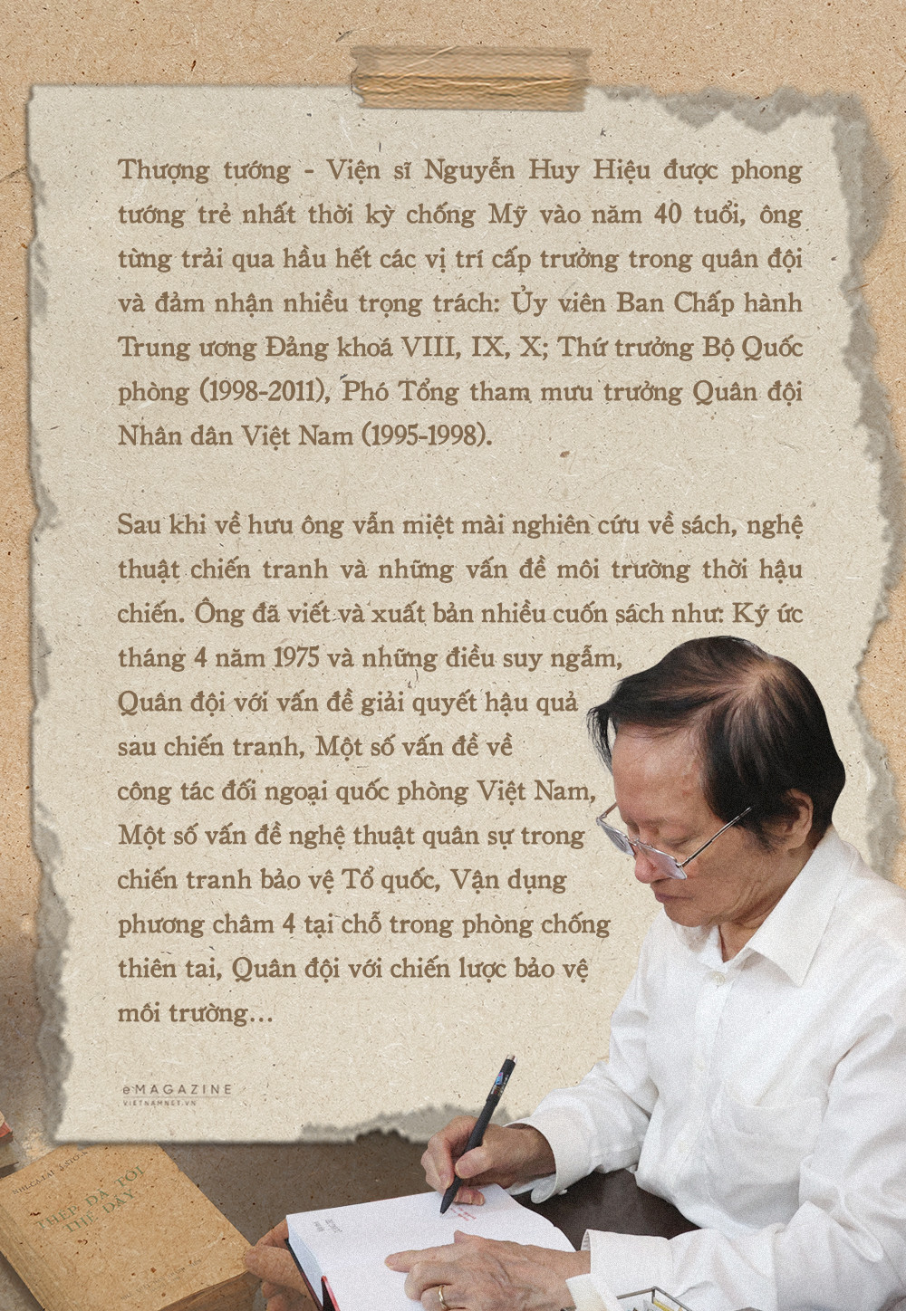 Thượng tướng Nguyễn Huy Hiệu: 'Tôi không có tài sản gì, chỉ có những cuốn sách'