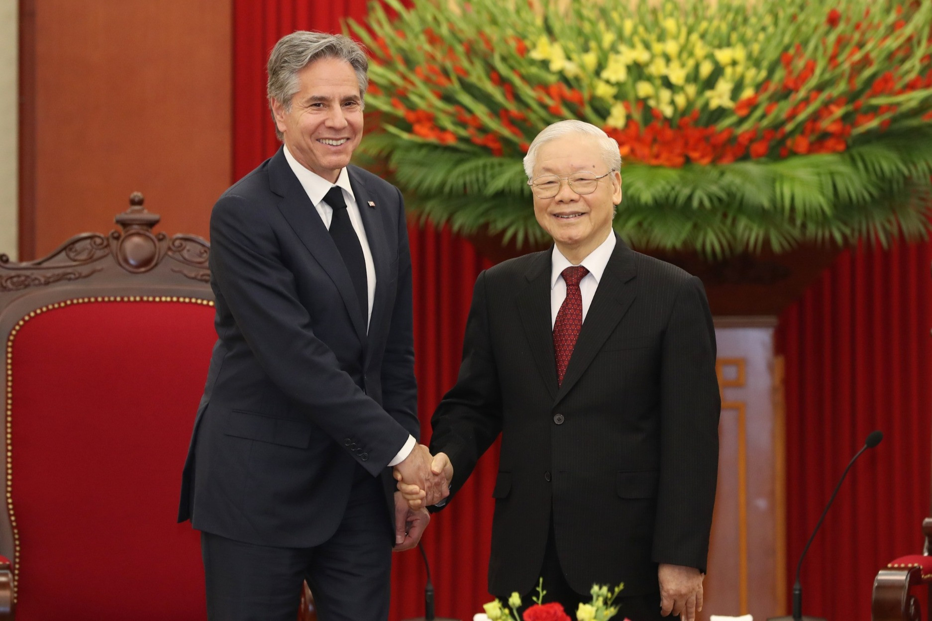 Tổng Bí thư Nguyễn Phú Trọng tiếp Ngoại trưởng Mỹ Antony Blinken