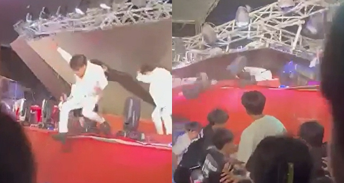 Ca sĩ TiTi (HKT) và vũ công bị màn hình led đè trúng người khi đang hát - 3