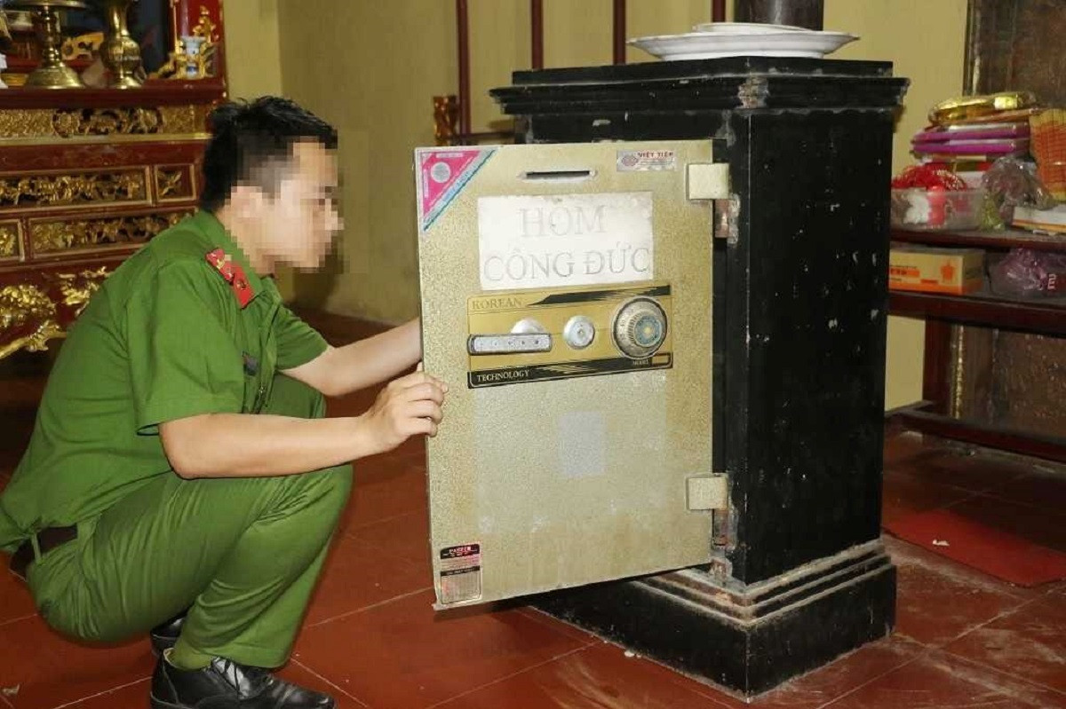Công an Yên Thành lập chuyên án, bắt đạo chích chuyên đục két sắt đền, chùa