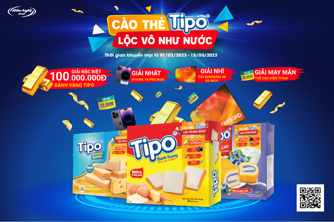 Thêm cơ hội săn ‘bánh vàng’ Tipo 100 triệu đồng