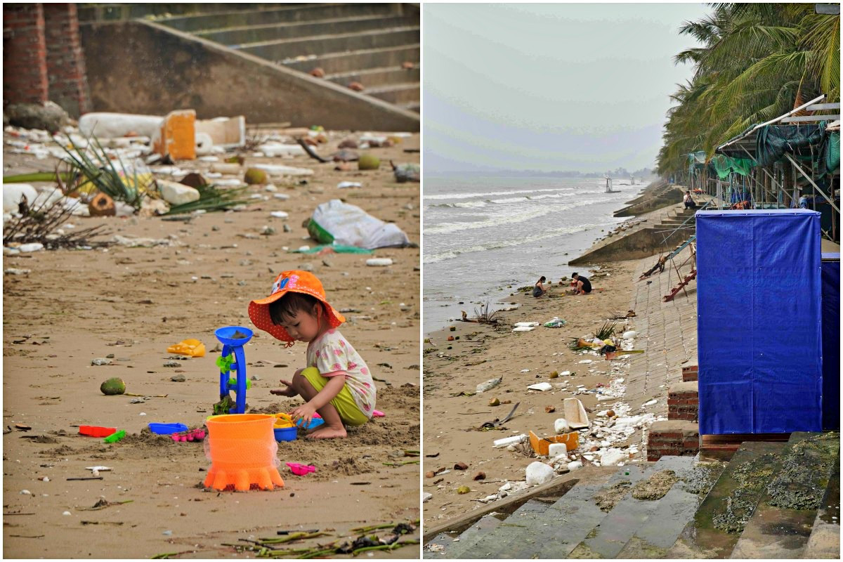 Bãi biển ở Thanh Hoá nhếch nhác, đầy rác thải trước ngày khai mạc du lịch biển