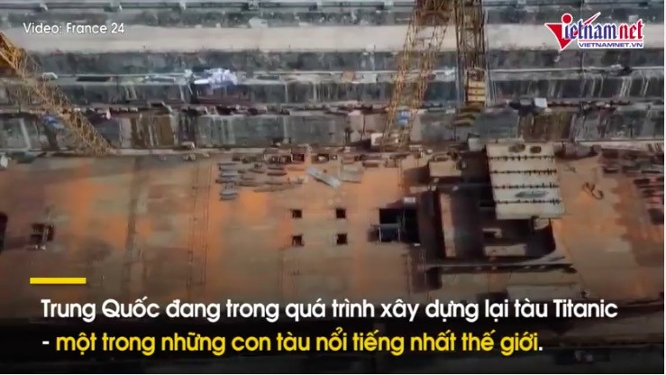 Cận cảnh tàu Titanic Trung Quốc to như bản gốc sắp 