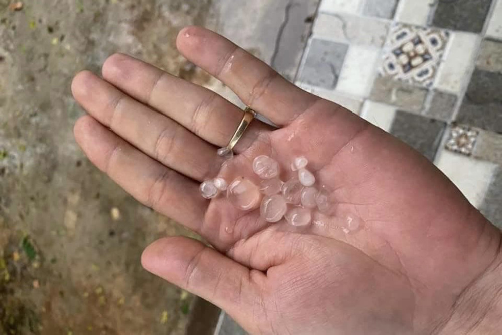 Xuất hiện mưa đá ngay đầu mùa mưa ở Đồng Nai
