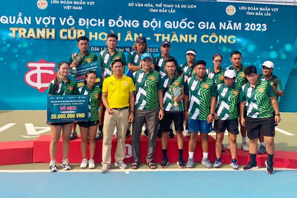 TP. Hồ Chí Minh vô địch Giải Quần vợt đồng đội quốc gia 2023