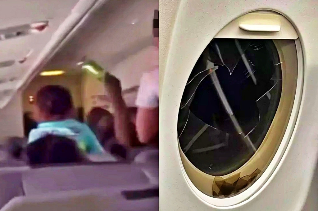 Máy bay hạ cánh khẩn vì nhóm hành khách đánh nhau, đập vỡ toác kính cửa sổ