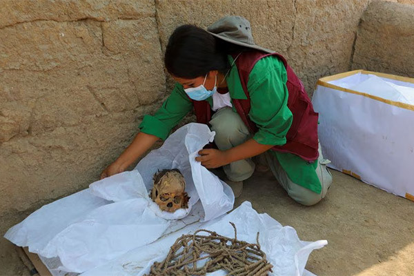 Tìm thấy xác ướp hơn 1.000 năm tuổi vẫn còn cả tóc và da ở Peru
