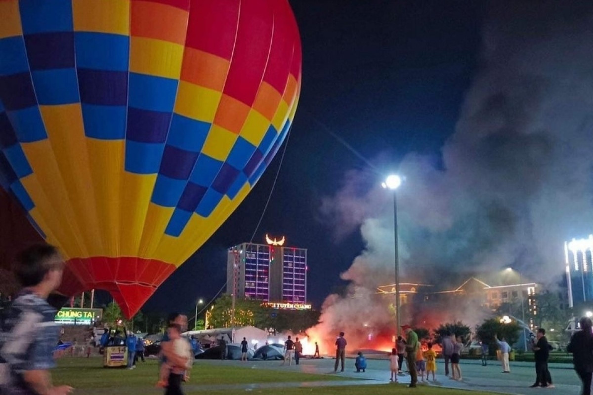 Five injured in Tuyen Quang international hot air balloon blast