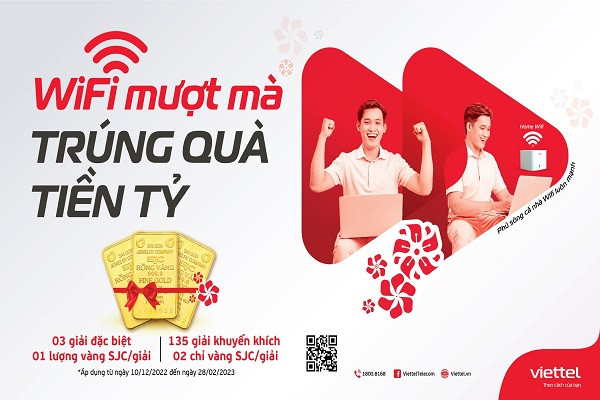 Viettel tặng quà Tết Quý Mão: mỗi ngày 1 chỉ vàng, mỗi tuần 1 cây vàng