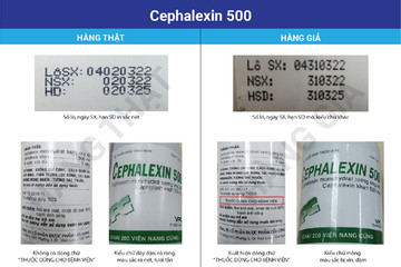 Cách nhận biết thuốc kháng sinh Cephalexin 500 giả