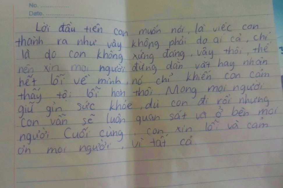 Nữ sinh lớp 8 ở Bắc Ninh treo cổ tự tử