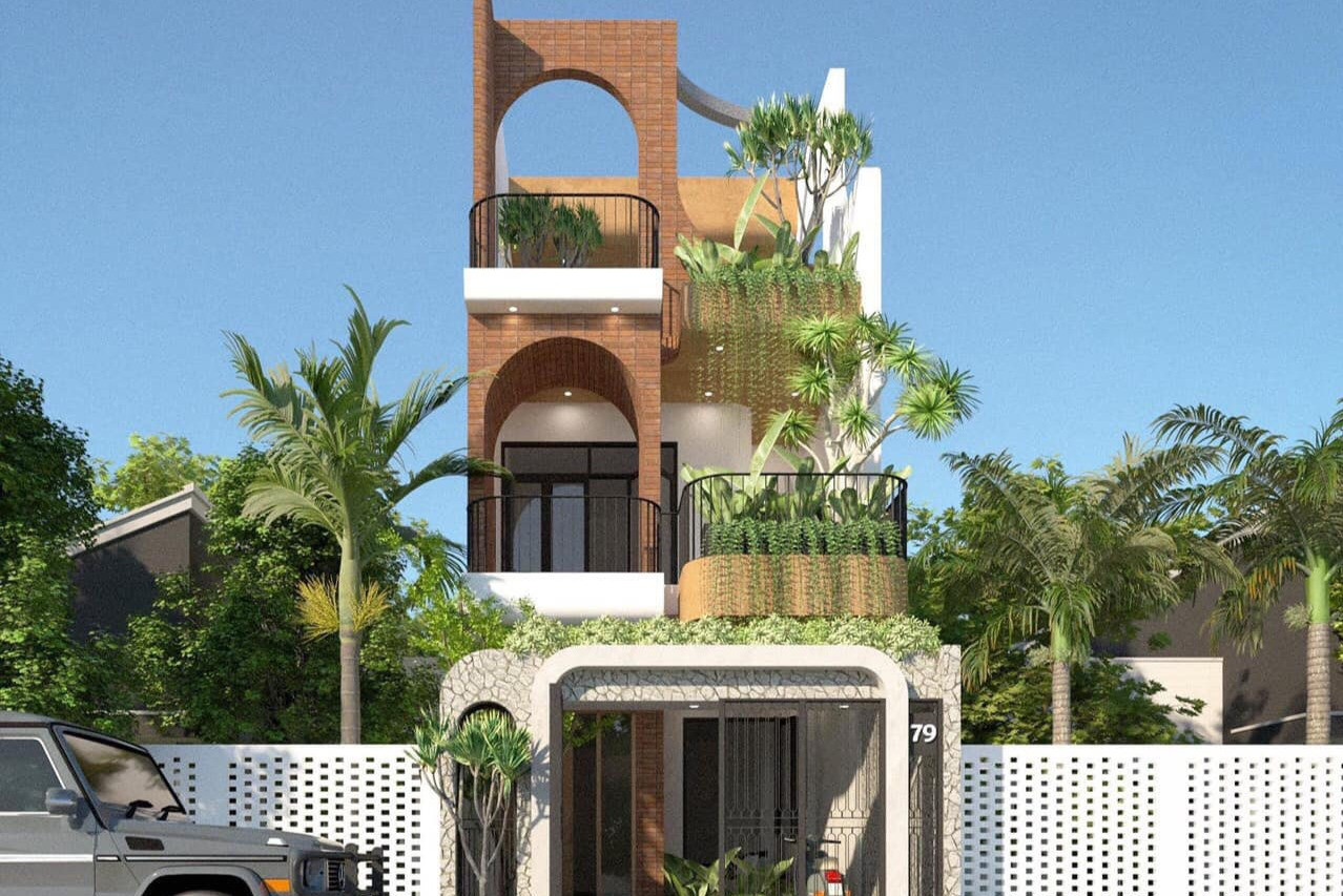 Nhà phố tràn ngập màu xanh nhiệt đới, không gian kết nối thiên nhiên