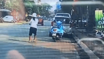 Thái Nguyên: Cô gái nhảy xuống đường để xe máy tự đâm vào đuôi ô tô