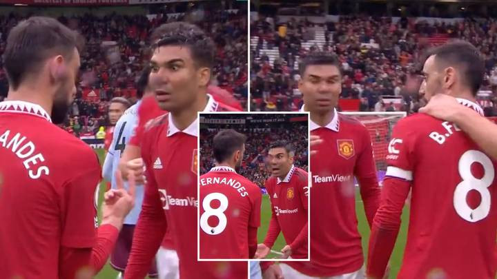 Casemiro tức giận mắng Bruno Fernandes suýt hại MU phút cuối