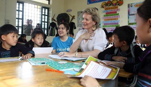 Belgian Queen impressed by Vietnam’s progress in child protection hinh anh 2