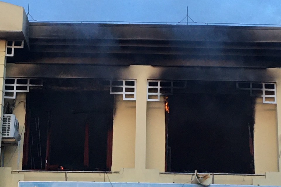 Cháy tại trường học ở Quảng Ngãi, thiệt hại hơn 200 triệu đồng