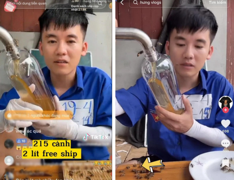 Con trai bà Tân Vlog xóa video bán mật ong, giá 215 nghìn đồng/lít có mật thật?
