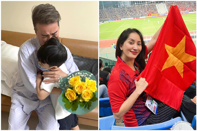 Đàm Vĩnh Hưng ôm con khóc, Khánh Thi trẻ đẹp xem SEA Games