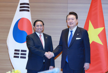 Thủ tướng Phạm Minh Chính hội kiến Tổng thống Hàn Quốc Yoon Suk Yeol