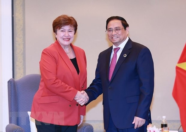 PM receives IMF Managing Director, OECD Secretary-General hinh anh 1