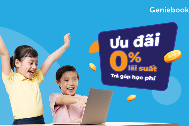 Geniebook - nền tảng học trực tuyến Singapore ưu đãi trả góp học phí lãi suất 0%