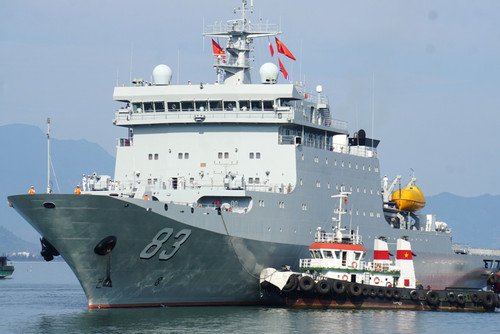 Hình ảnh tàu huấn luyện của Hải quân Trung Quốc thăm Đà Nẵng