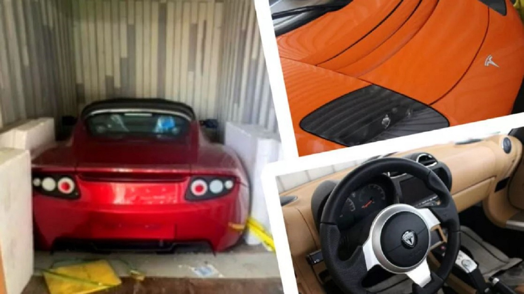 Bộ ba chiếc Tesla Roadster bị bỏ quên trong thùng container suốt 13 năm