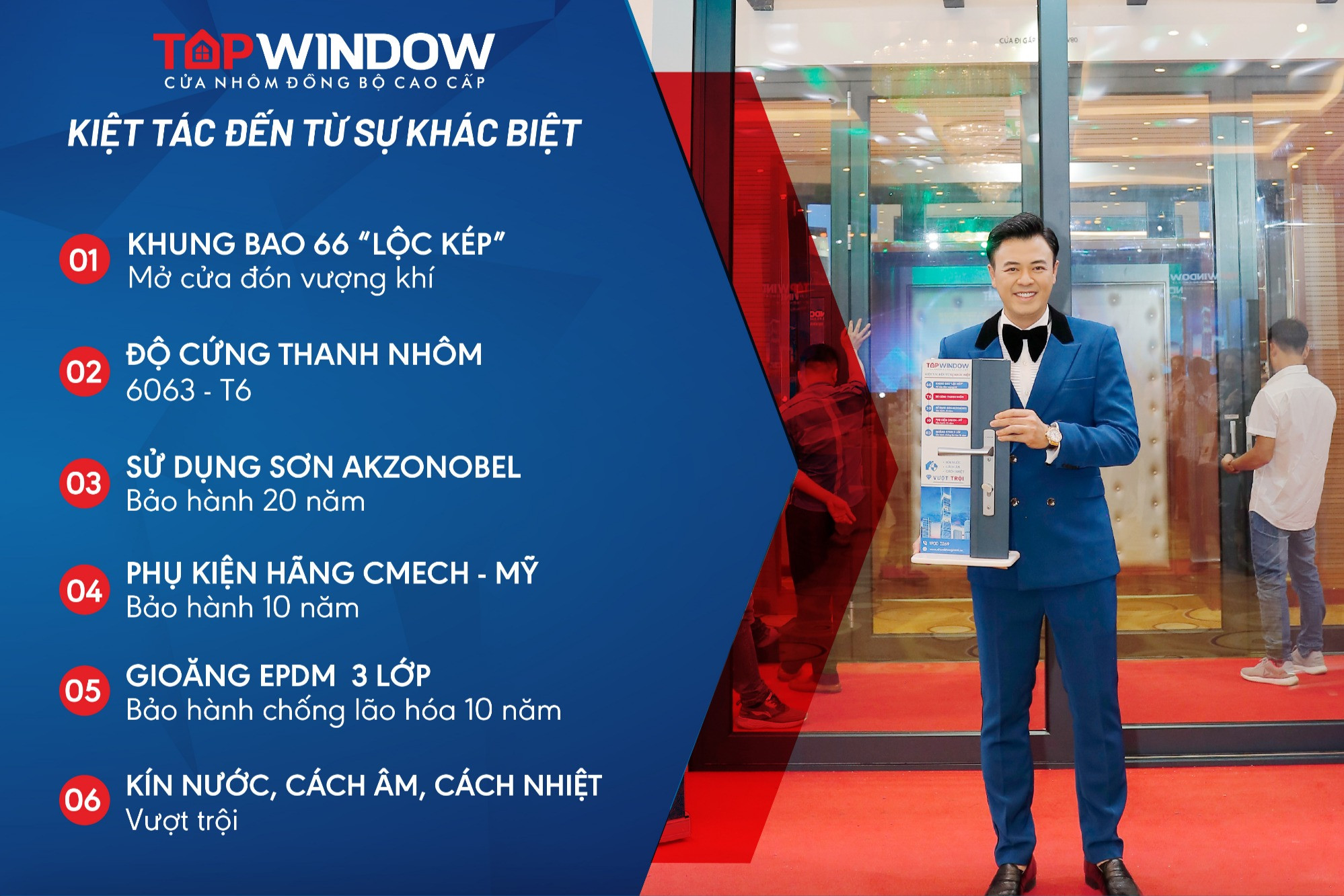 Ưu điểm vượt trội của cửa nhôm Topwindow