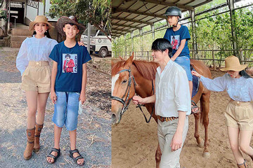 Hà Phương, Thái San trổ tài cưỡi ngựa, đồng hành cùng trẻ tự kỷ