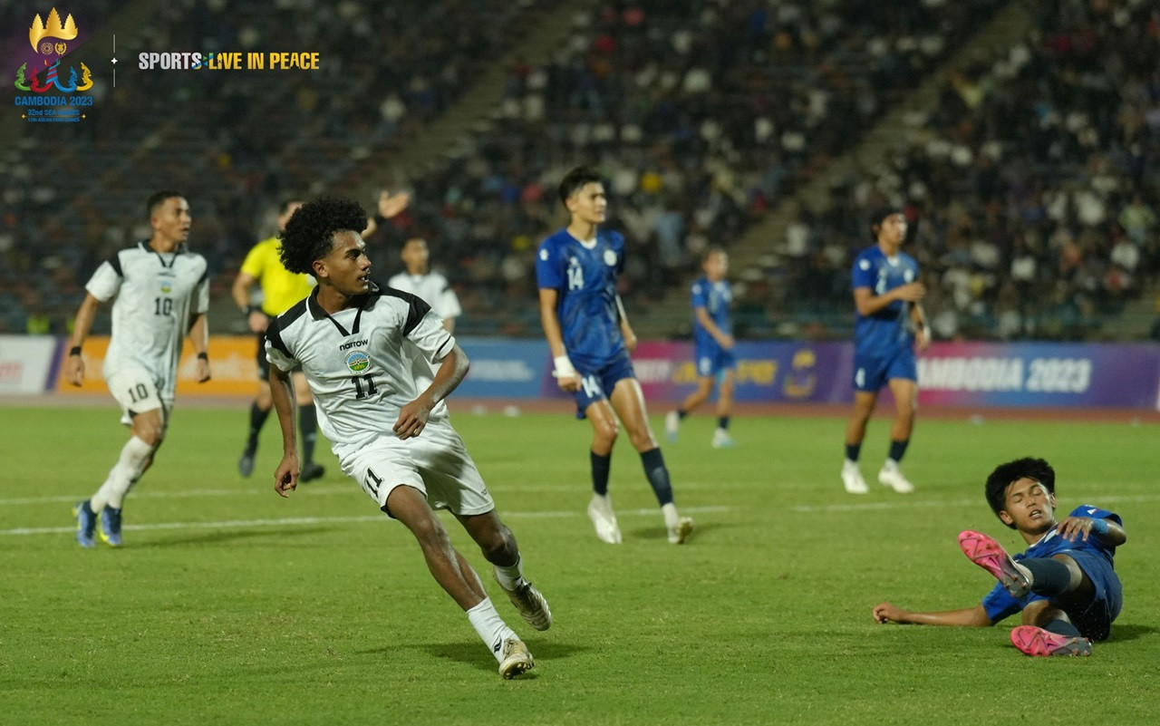 SEA Games 32: U22 Timor Leste gây địa chấn khi thắng đậm Philippines