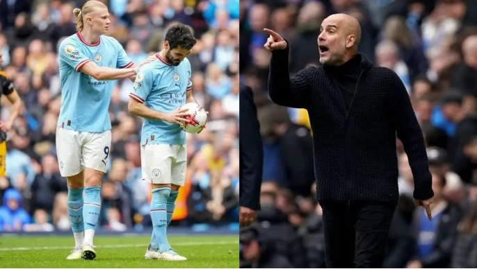 Guardiola tức giận Haaland cãi lệnh đá 11m cho Man City