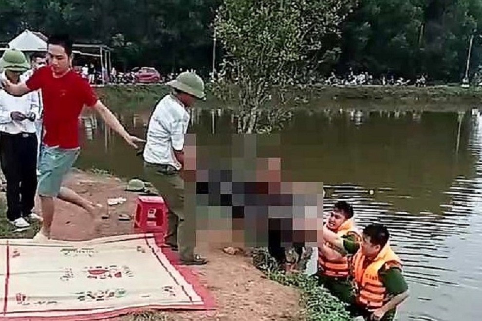 Phát hiện thi thể thiếu nữ dưới hồ câu cá ở Nghệ An