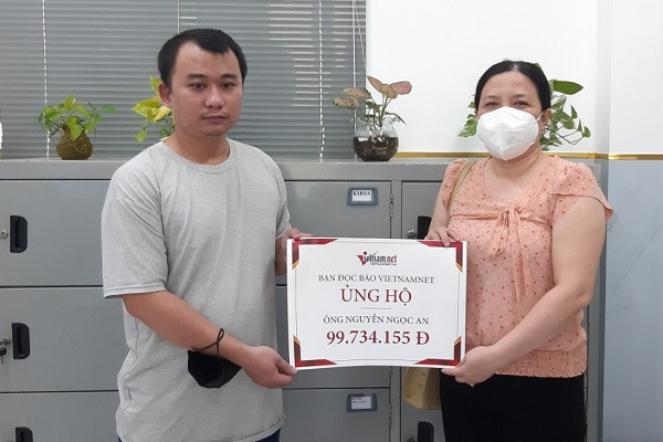 Trao gần 100 triệu đồng đến cụ ông Nguyễn Ngọc An