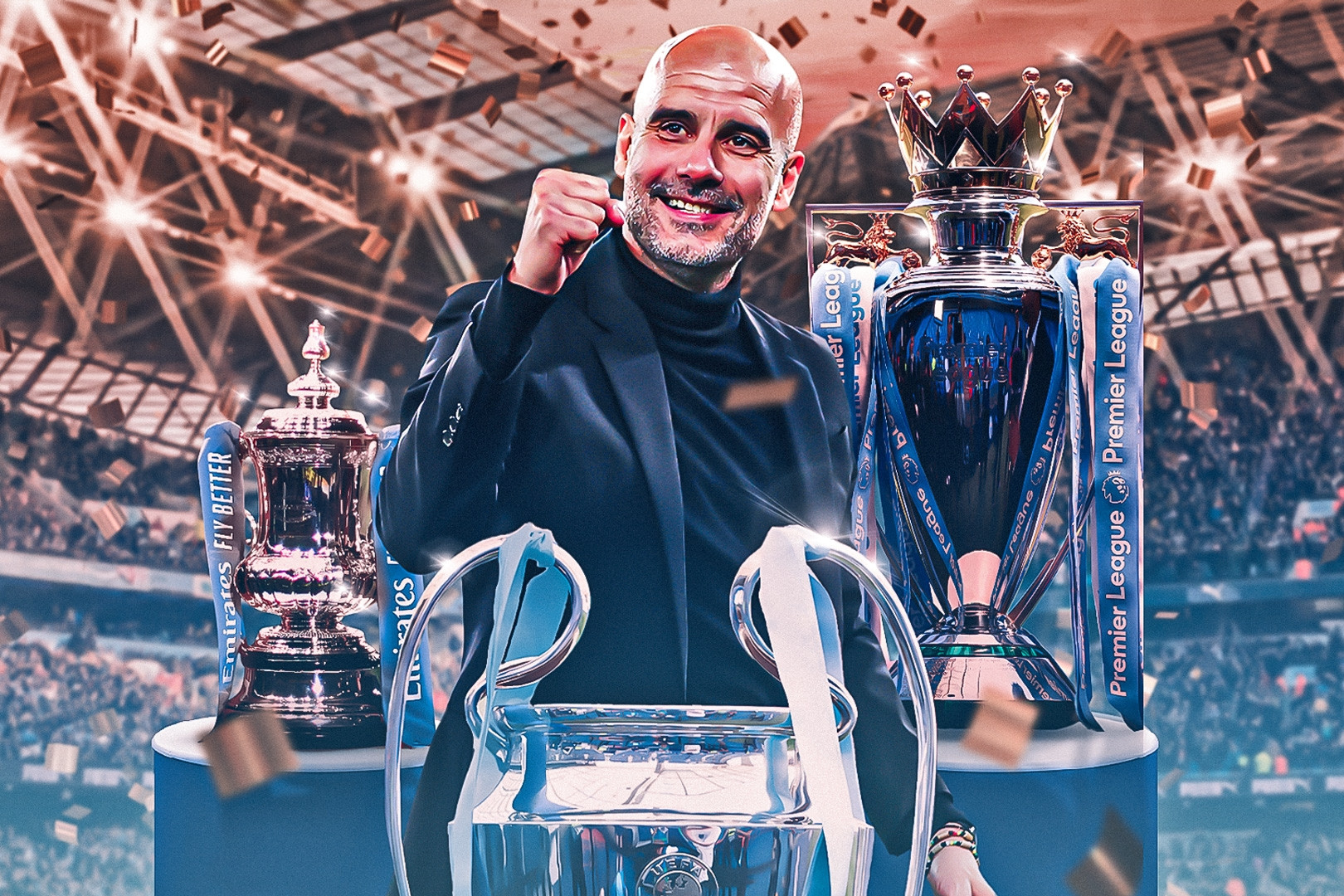 Man City ăn 3: Vì Pep Guardiola là huyền thoại