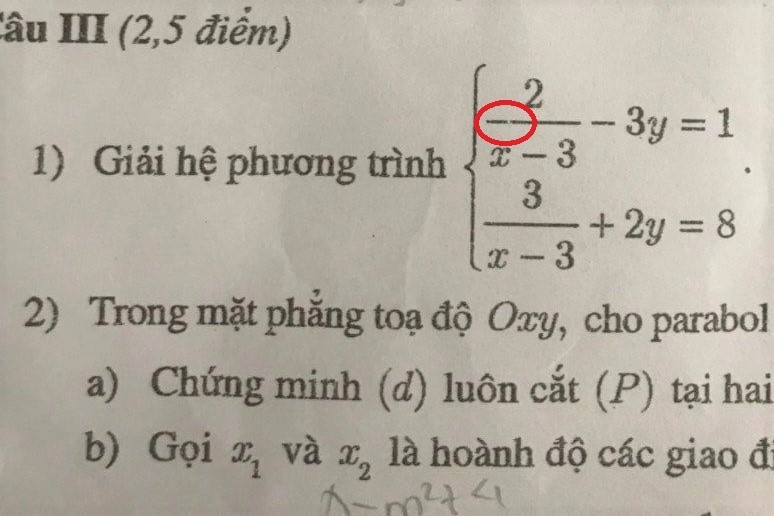 Nhiều đề Toán thi lớp 10 Hà Nội mắc lỗi in ấn khiến học sinh hiểu nhầm