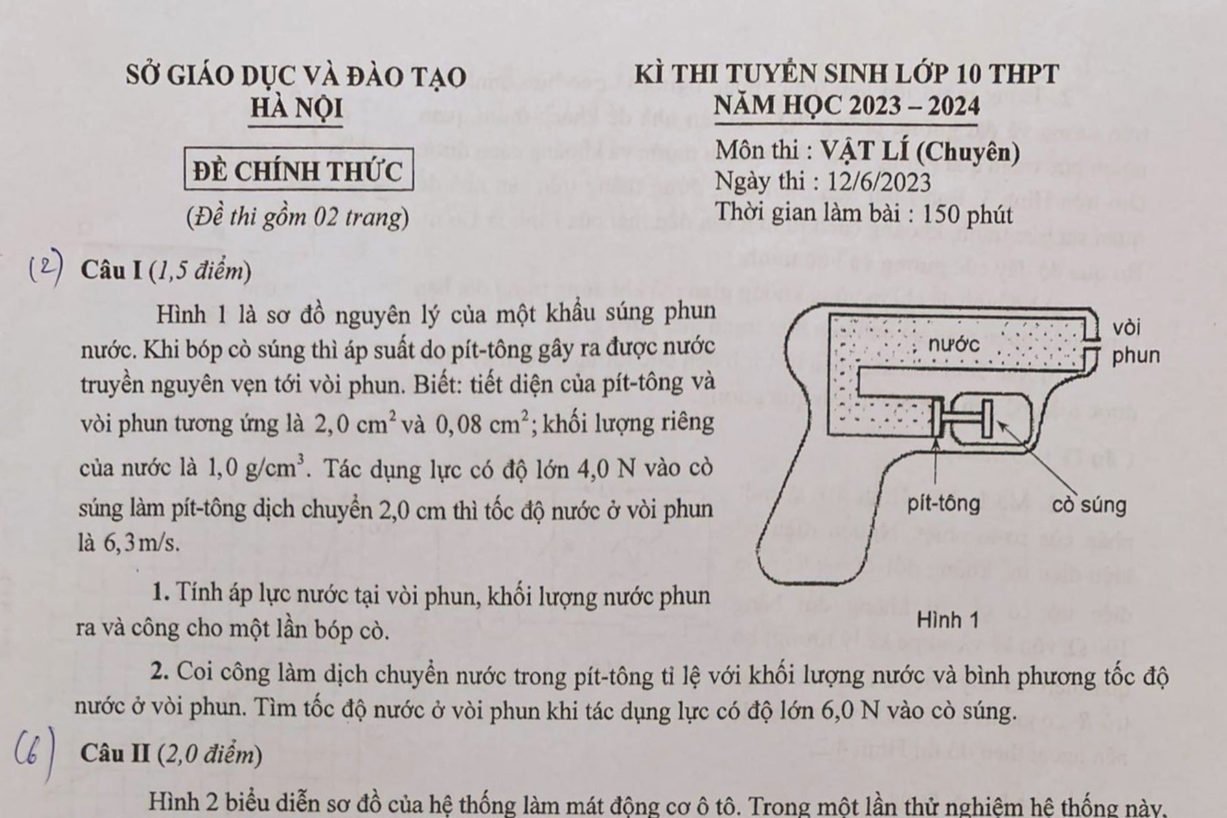 Hy  hữu đề thi lớp 10 chuyên của Hà Nội: Làm đúng hết cũng không được điểm 10