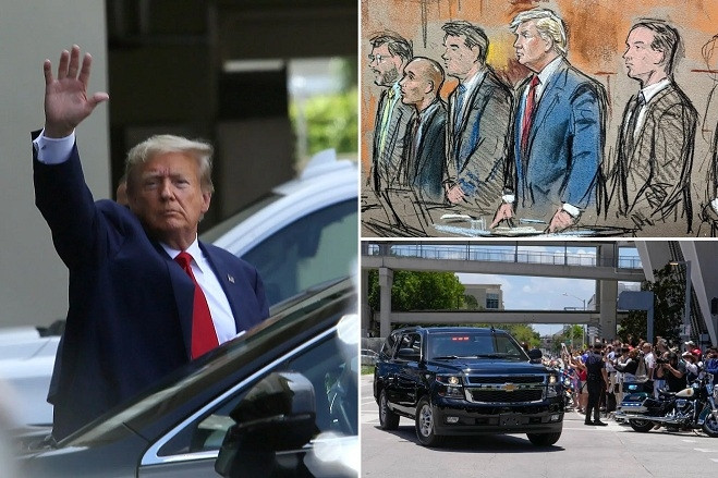 Ông Trump im lặng, không nhận tội trong phiên tòa kéo dài 47 phút