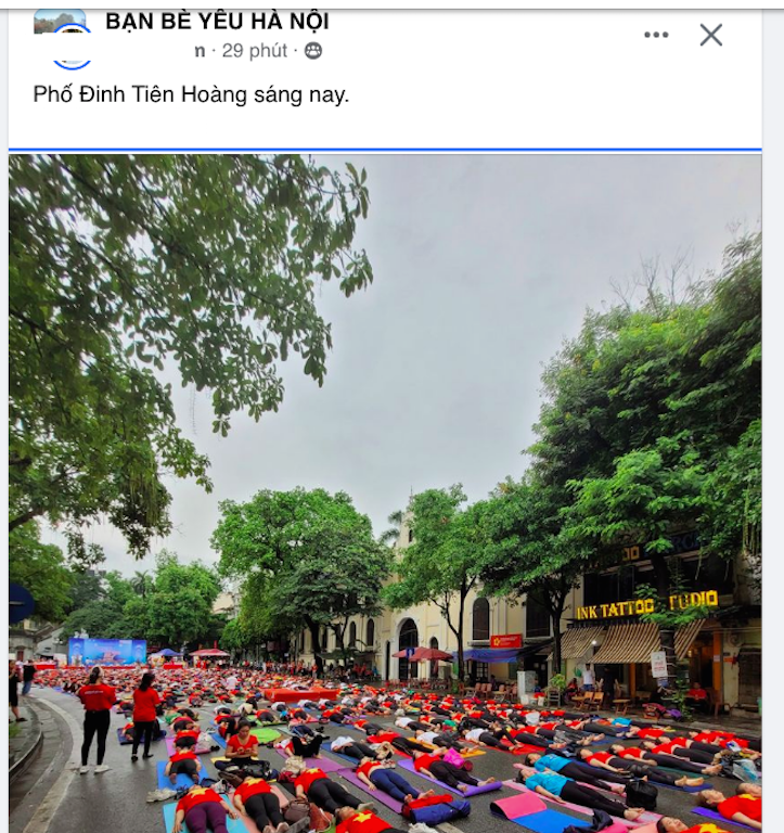 Quận Hoàn Kiếm lên tiếng về bức ảnh 1.000 người nằm ở phố đi bộ Hồ Gươm