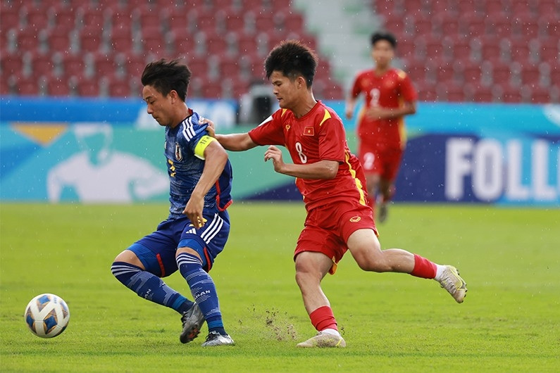 Thua đậm U17 Nhật Bản, U17 Việt Nam gặp khó ở giải châu Á