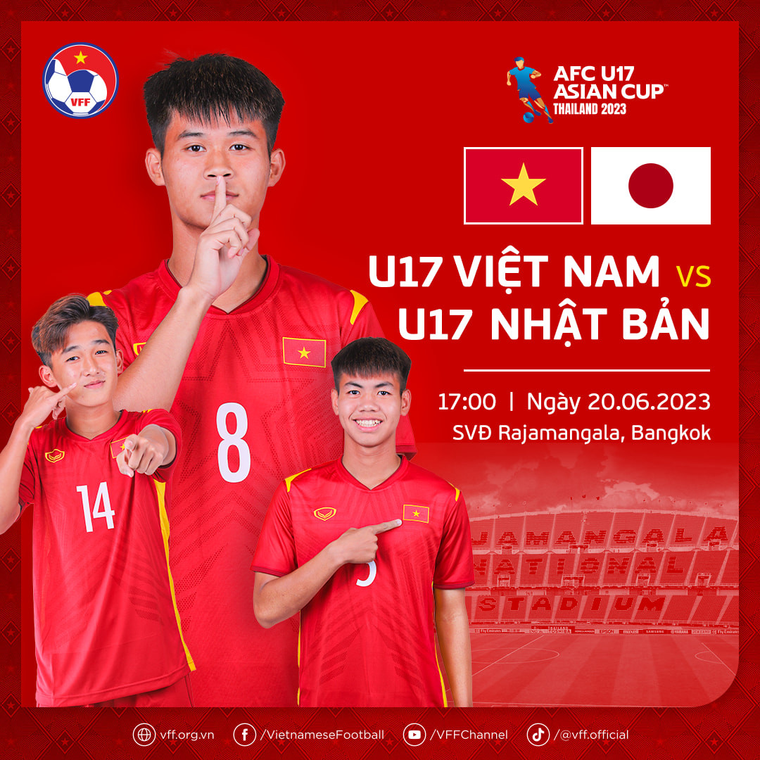 Link xem trực tiếp U17 Việt Nam vs U17 Nhật Bản