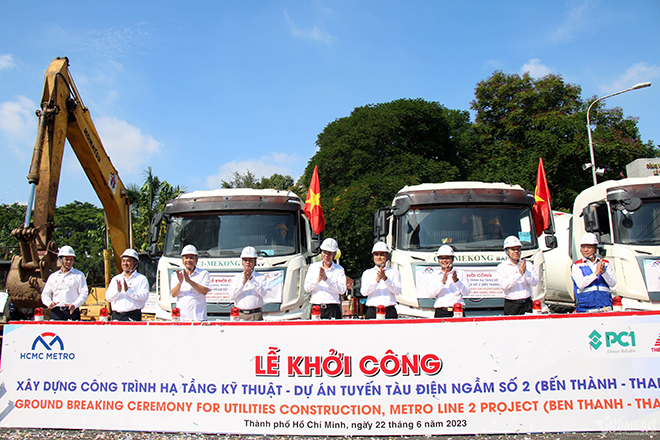 Khởi công di dời hạ tầng kỹ thuật dự án metro số 2