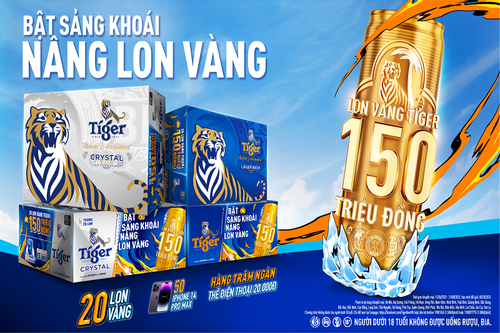 Khuyến mại hè 2023: Mở thùng Tiger Beer trúng vàng tại 25 tỉnh