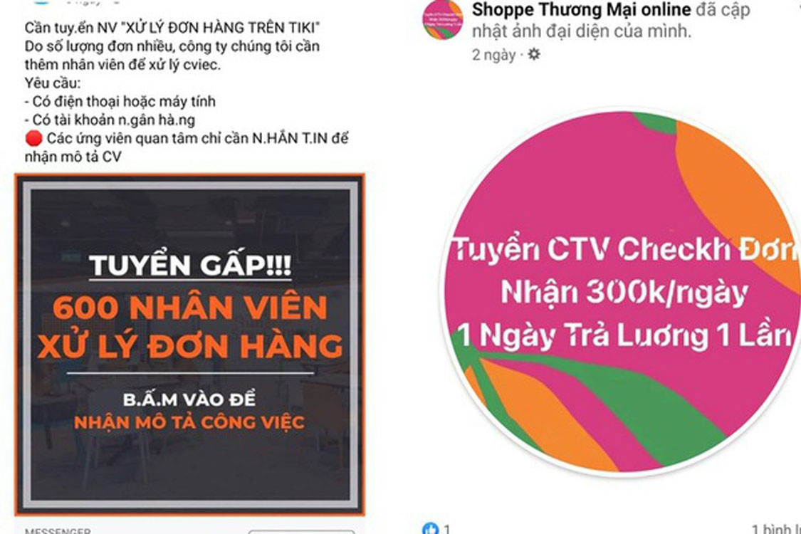 Thanh niên làm cộng tác viên 'chốt đơn hàng' online bị lừa hơn 100 triệu