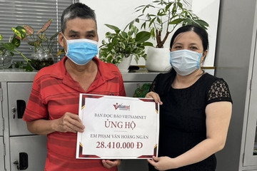 Tiếp tục trao hơn 28 triệu đồng cho em Phạm Văn Hoàng Ngân
