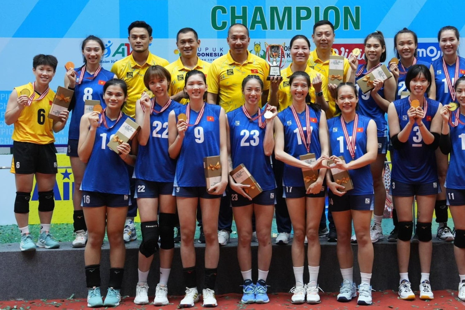 Hạ Indonesia, tuyển bóng chuyền nữ Việt Nam vô địch AVC Challenge Cup 2023