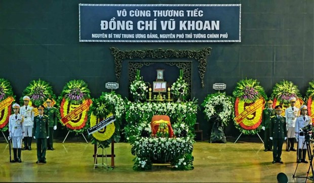State-level funeral held for former Deputy PM Vu Khoan hinh anh 1