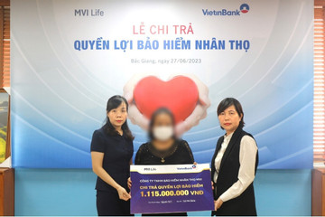 MVI Life trả hơn 1,1 tỷ đồng quyền lợi bảo hiểm cho khách hàng ở Bắc Giang