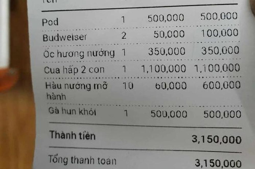 Xác minh quán 'chặt chém' khách ở phố Tạ Hiện