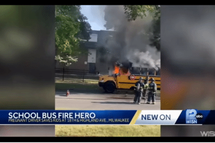 Tài xế mang bầu cứu 37 học sinh trước khi xe buýt cháy thành than
