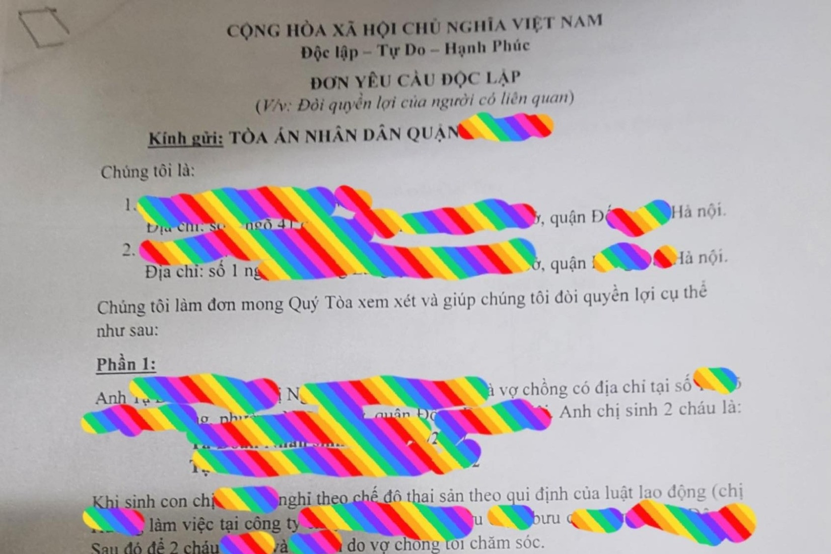 Vợ chồng ở Hà Nội ly hôn, bố mẹ chồng đòi con dâu 1 tỷ tiền chăm cháu, ở trọ